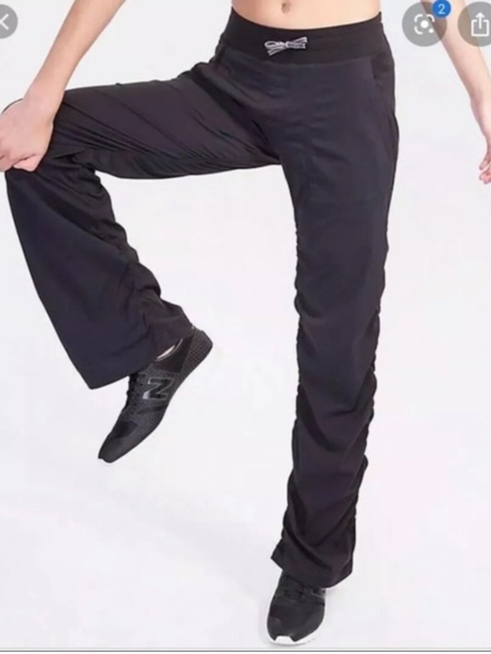 Lululemon Ivivva Live To Move Dance Studio Pants Black Girls Sz 14 Athleisure